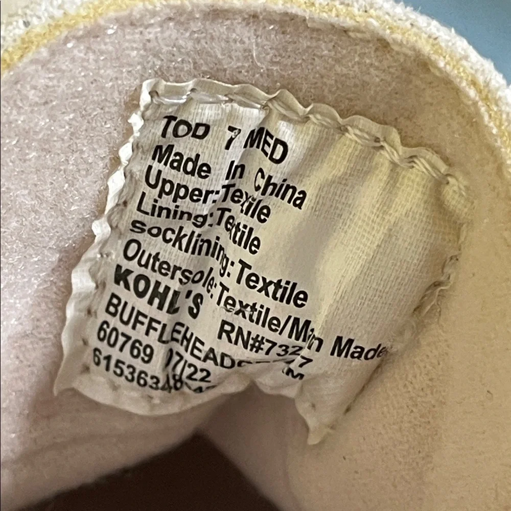 NEW Jumping Beans Cream Lace-Up Kids Boots size 7 toddler girls